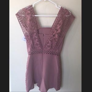 Topshop Other - NWT mauve lace crochet romper by TOPSHOP-size 0 Topshop Other - NWT mauve lace crochet romper by TOPSHOP-size 0
